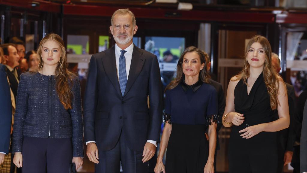 La Familia Real a su llegada al Auditorio Príncipe Felipe de Oviedo.