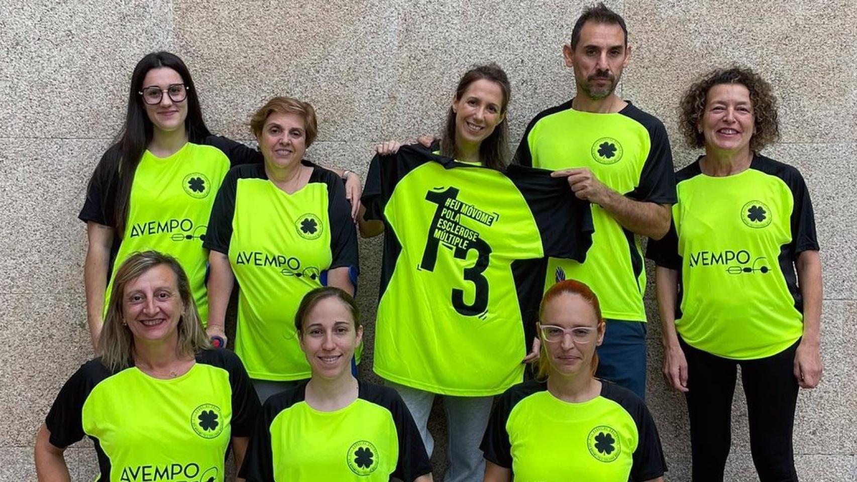 Presentación de la equipación para la carrera de la Esclerosis Múltiple en Vigo.