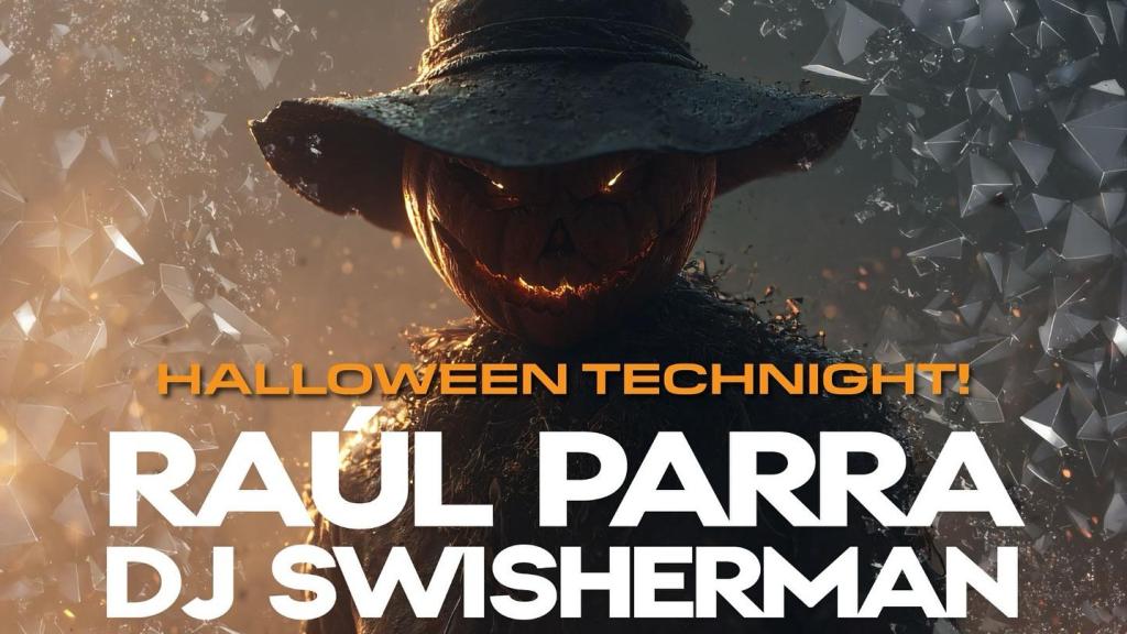 Cartel de la edición 2025 de la Halloween Technight de El Pantalán