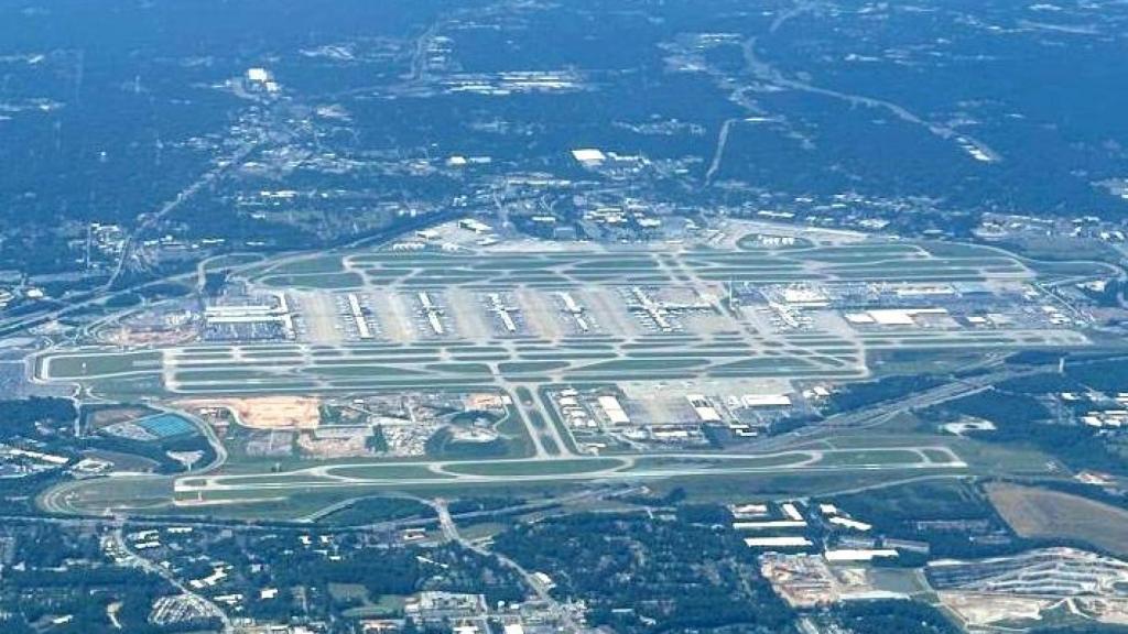 Vista aérea del aeropuerto de Atlanta.