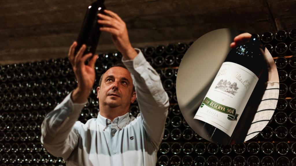 Montaje de Julio Saénz con el Gran Reserva 904.