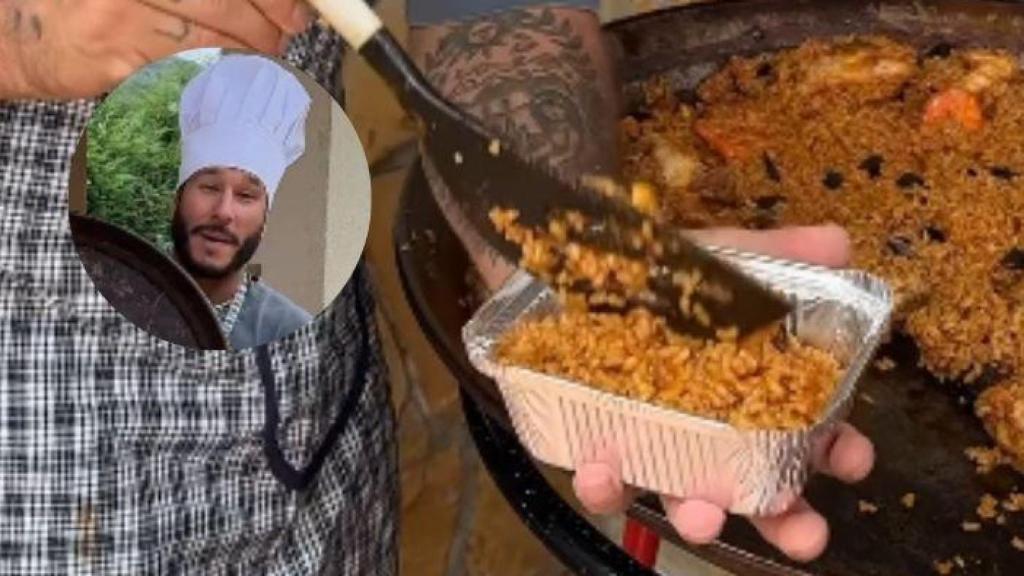 Ibai Rider es retado a hacer una paella valenciana para 50 personas.