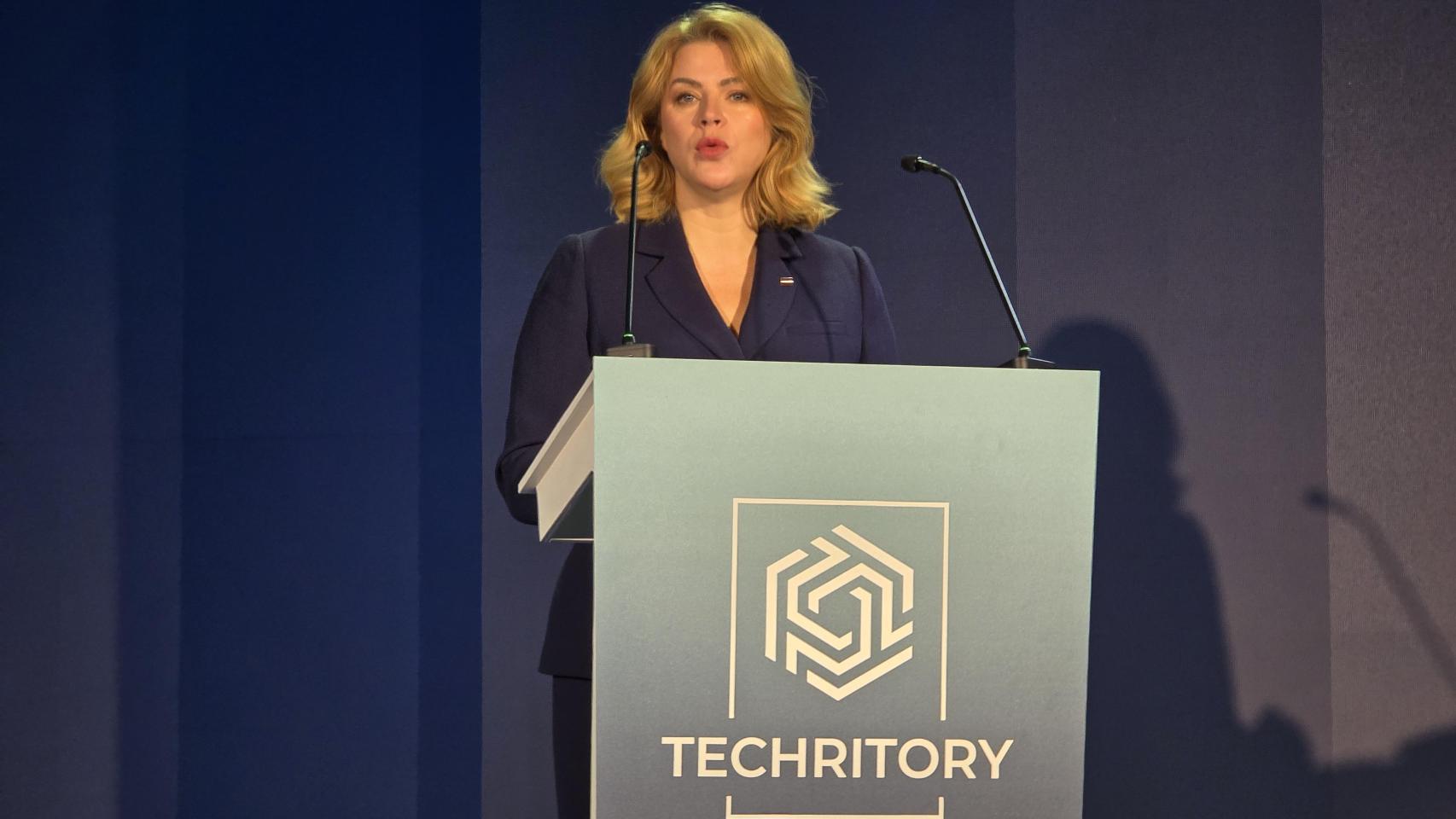 Evika Silina, primera ministra de Letonia, durante su intervención en Techritory.