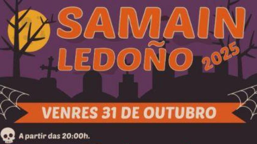 Cartel de las Fiestas de Samaín 2025 de Ledoño