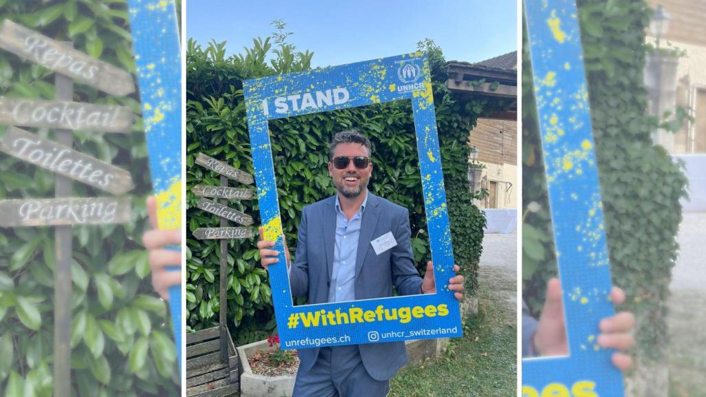 Rafa en un evento organizado por UNHCR