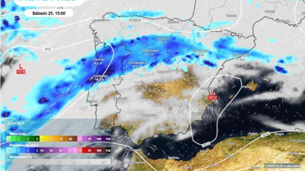 Predicción para este sábado.