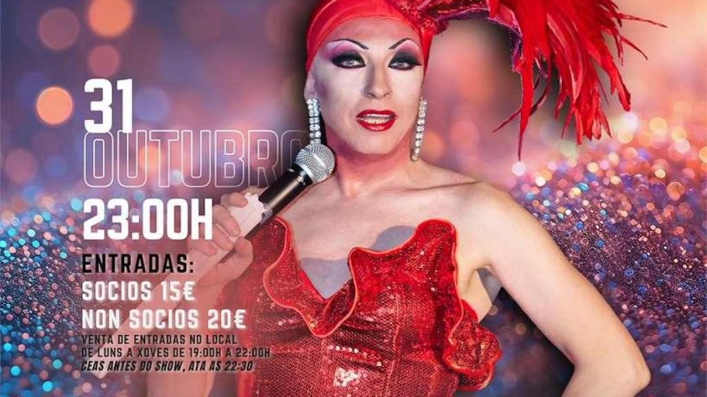 Cartel de la Fiesta de Halloween que tendrá lugar en el barrio olívico de Beade