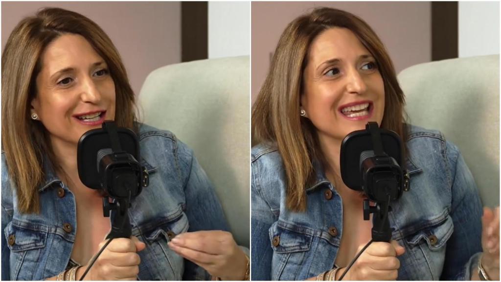 Paz de Roda en el podcast Noche para dos de Adrián Chico (captura).