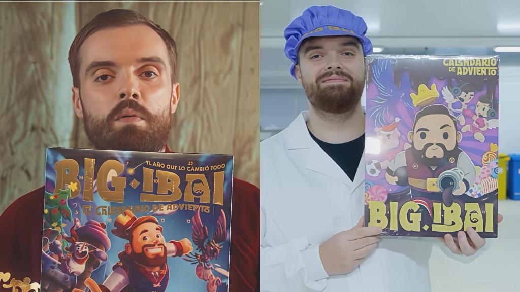 Ibai Llanos con su calendario.