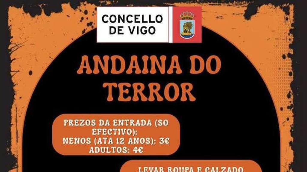 Cartel de la Andaina de Samaín del barrio de Beade