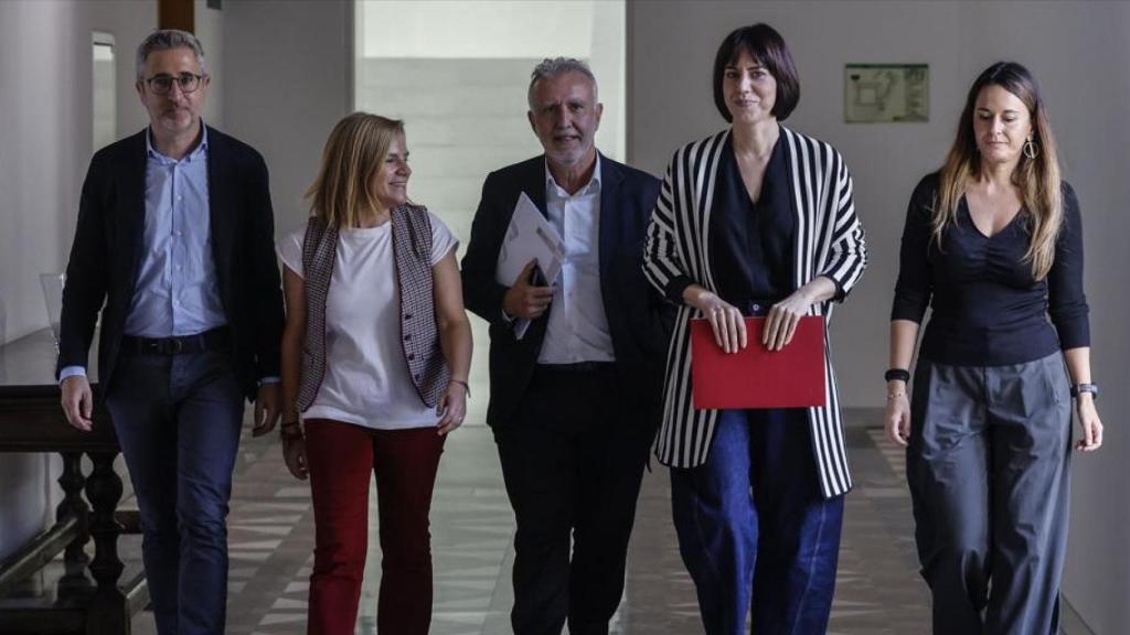 Arcadi España, Pilar Bernabé, Ángel Víctor Torres, Diana Morant y Zulima Pérez. Rober Solsona / EP