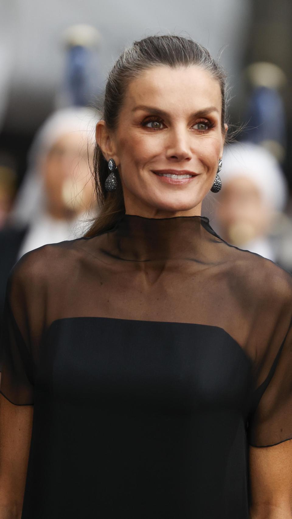 Letizia, en Oviedo, este viernes.