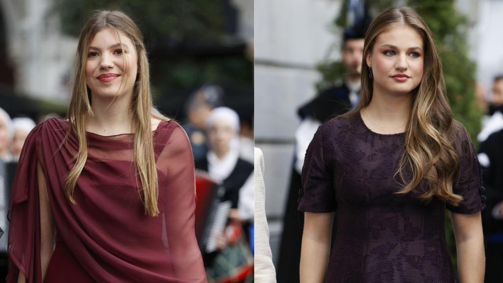 La Princesa y la Infanta, a su llegada al Teatro Campoamor.