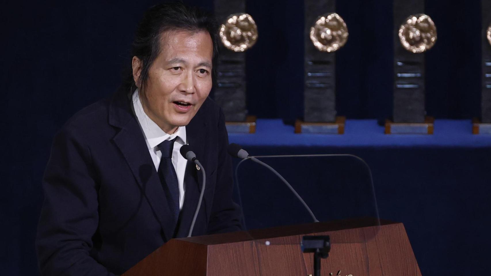 El filósofo Byung-Chul Han en el discurso de recogida del Premio Princesa de Asturias de Comunicación y Humanidades.