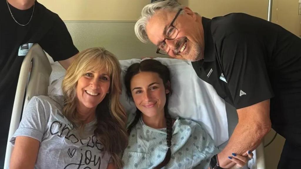 Meagen Meadows, paciente de cáncer, con su familia.