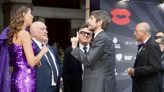 Blanca Jiménez, José Luis Cienfuegos, Jesús Julio Carnero y Ernest Urtatun en el estreno de Seminci.