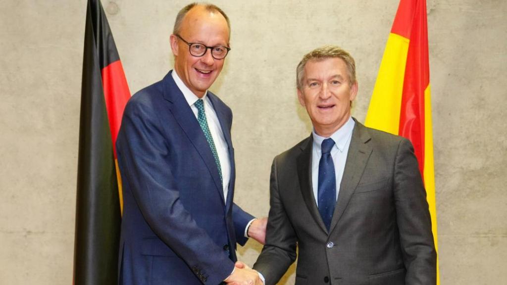 Friedrich Merz y Núñez Feijóo durante su reunión el pasado 18 de octubre de 2024.