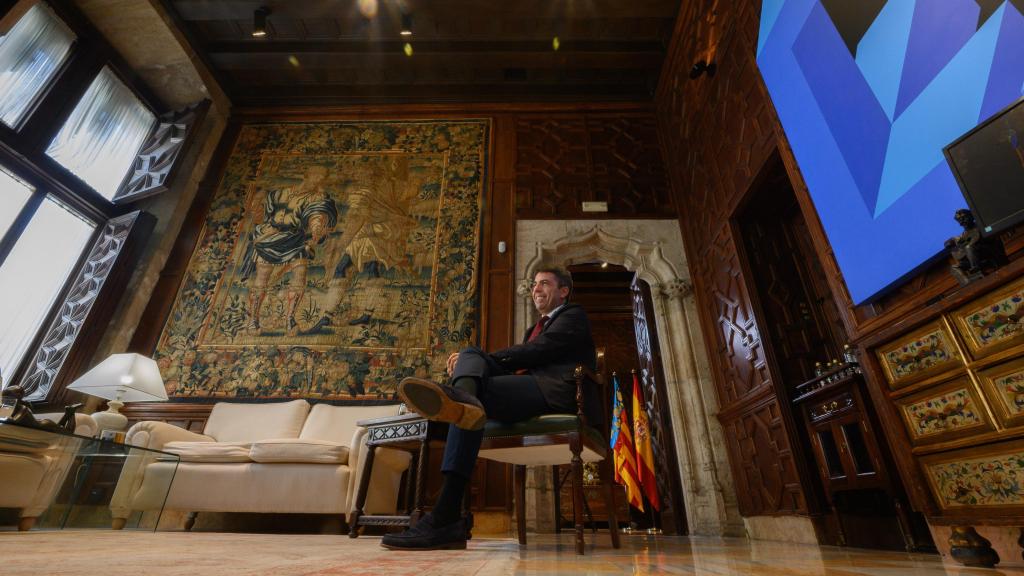 Carlos Mazón, al término de la entrevista.