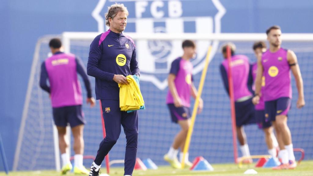 Marcus Sorg, en el entrenamiento del FC Barcelona