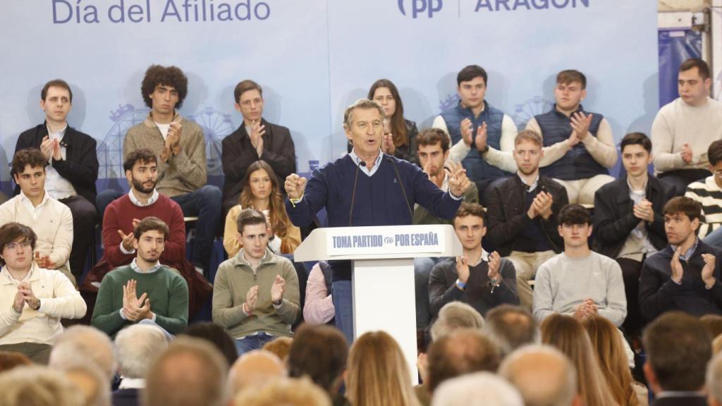 Feijóo, este sábado en Zaragoza.