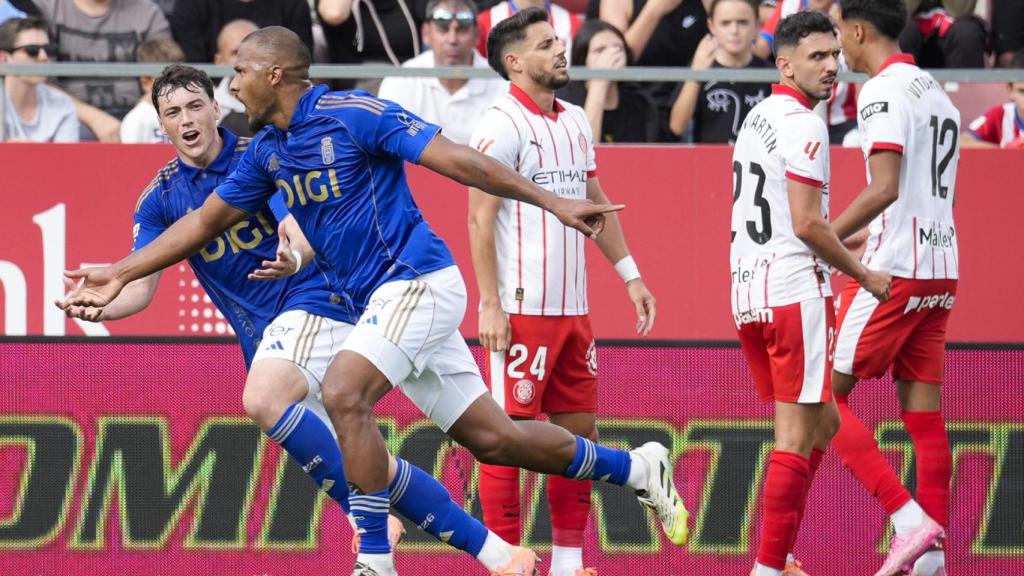 Rondón celebra el gol marcado ante el Girona.