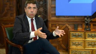 Carlos Mazón, en su despacho del Palau de la Generalitat.