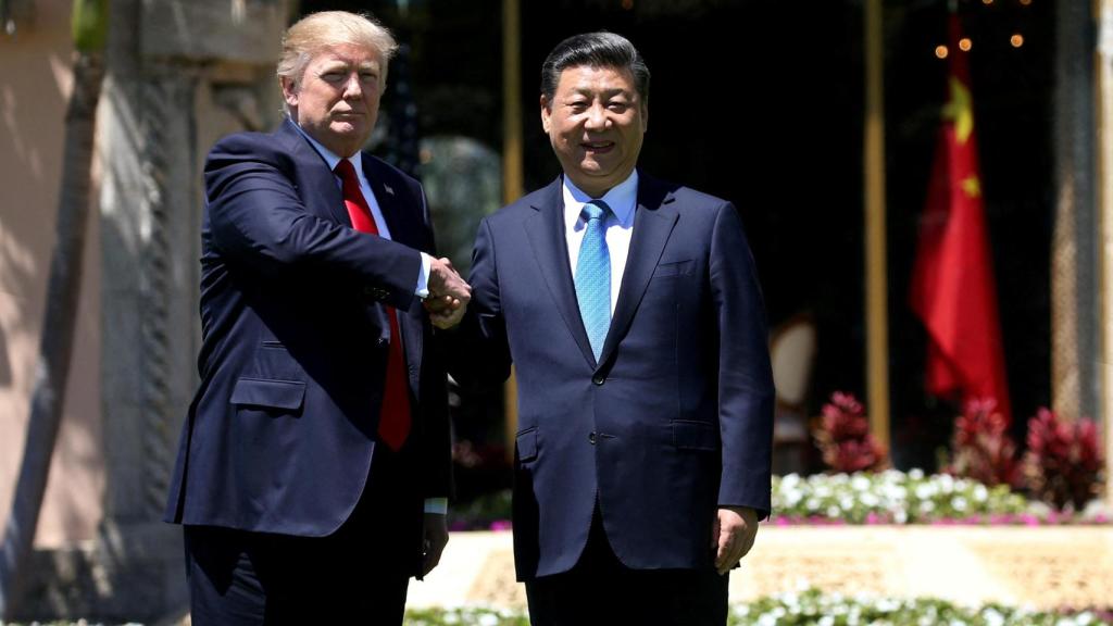 El presidente estadounidense, Donald Trump, junto al presidente chino, Xi Jinping.
