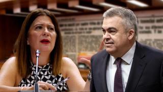 La 'fontanera' de Ferraz Leire Díez y el exsecretario de Organización Santos Cerdán.