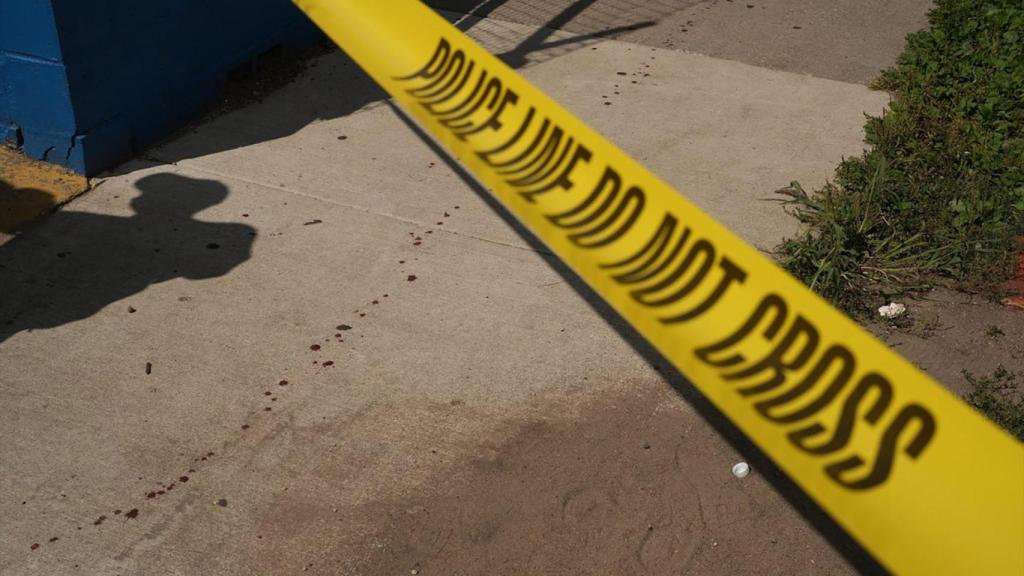 Cordón policial en una calle de EEUU