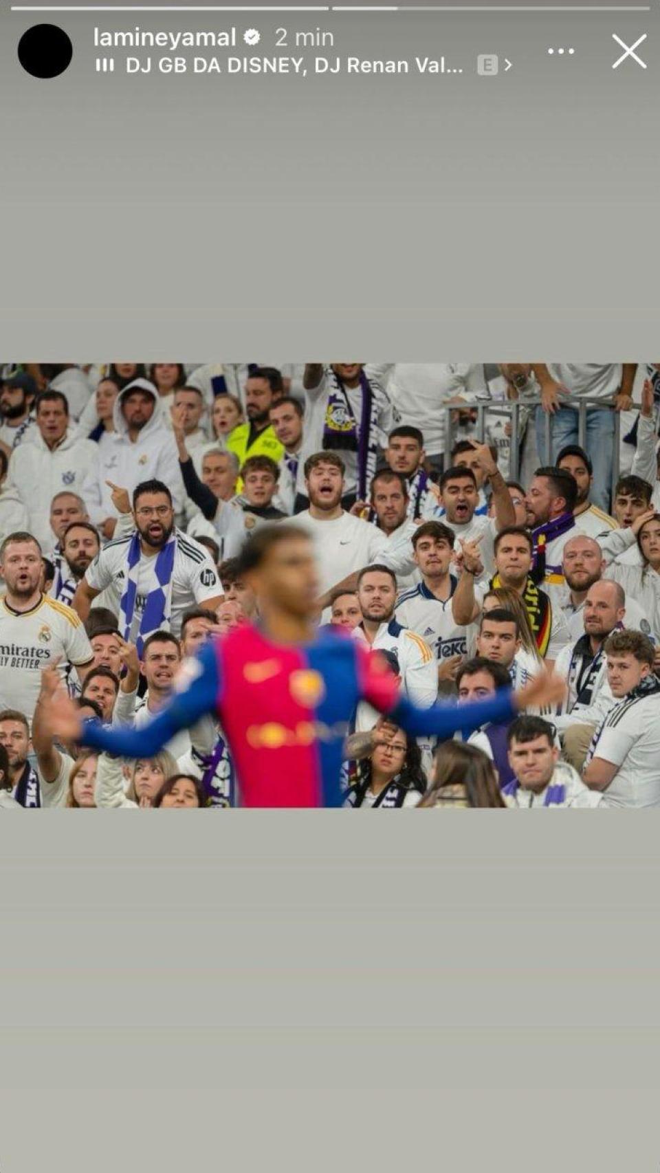 La afición del Real Madrid, molesta con Lamine Yamal.
