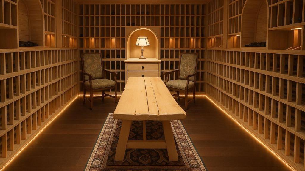 Recreación de la bodega de esta casa.