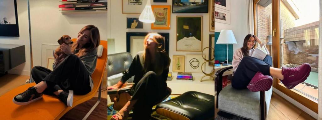 Nuria Roca y sus distintas butacas.