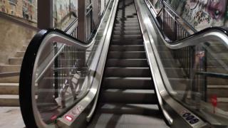 Un tramo de las escaleras mecánicas de Adelaida Muro en A Coruña se estropea en su primera semana de uso