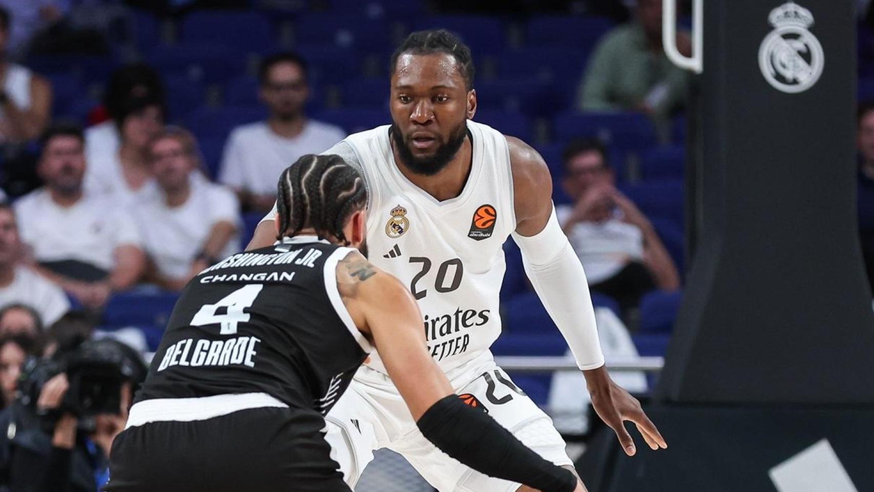 Bruno Fernando, en un Real Madrid - Partizan de la Euroliga
