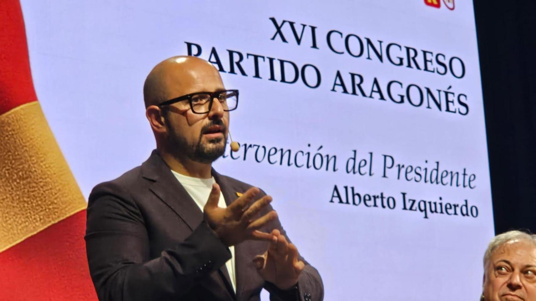 Alberto Izquierdo, presidente del PAR, durante el último Congreso de la formación