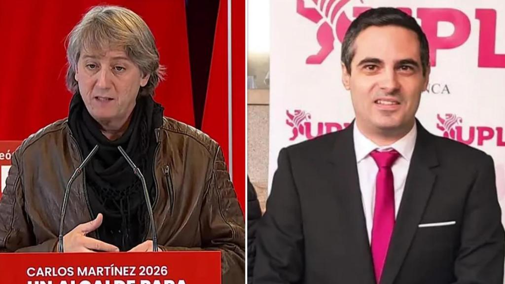 Carlos Martínez, secretario general del PSOE CyL y Carlos Javier Salgado, presidente UPL.