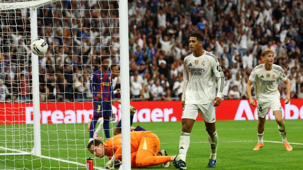 Jude Bellingham celebra su gol contra el Barcelona en El Clásico