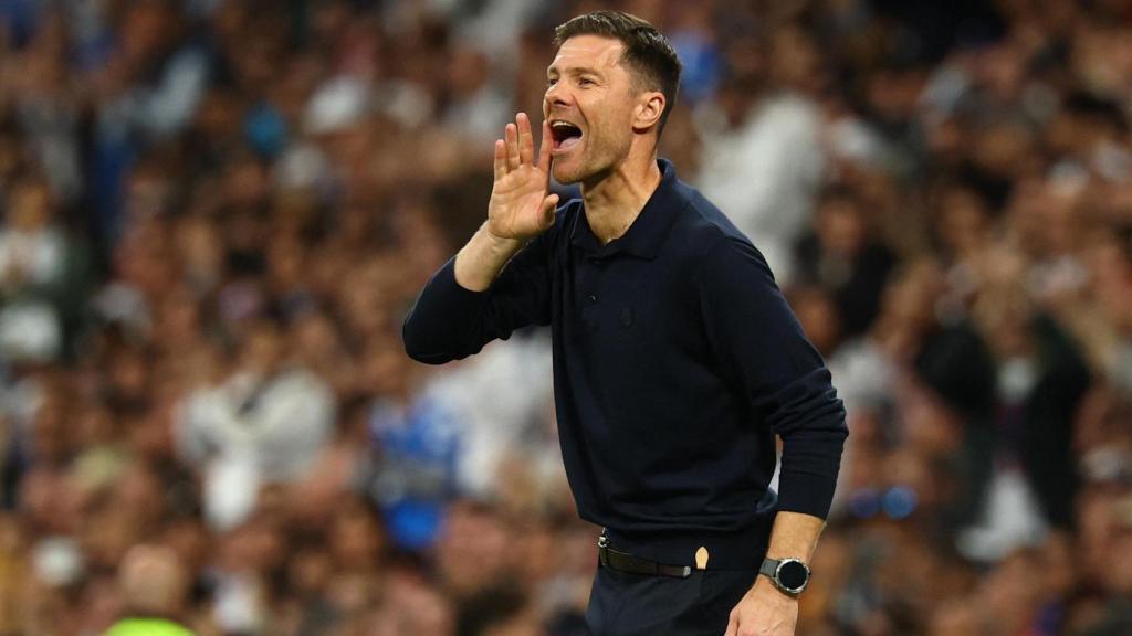 Xabi Alonso, during El Clásico against Barça.
