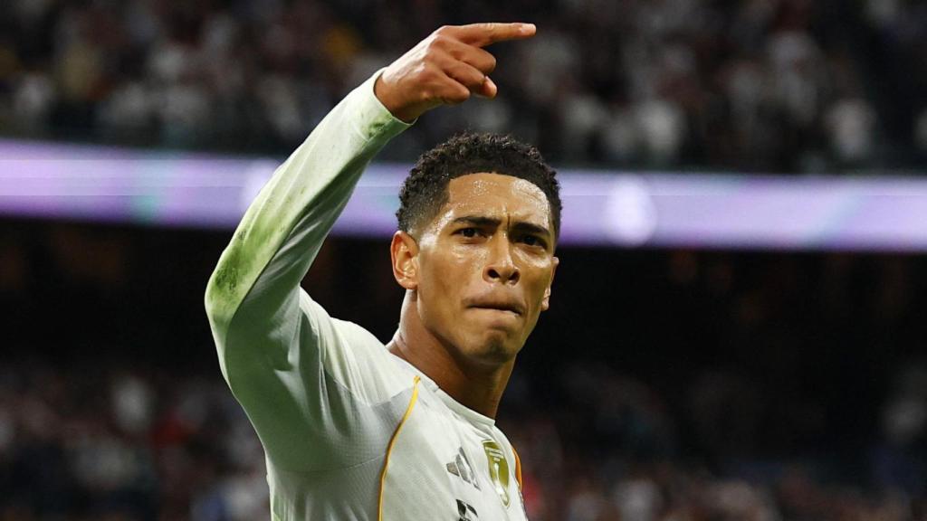 Bellingham celebra su gol contra el Barça.