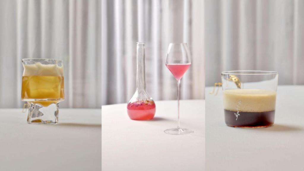 Algunos de los pases del menú líquido de DiverXO.