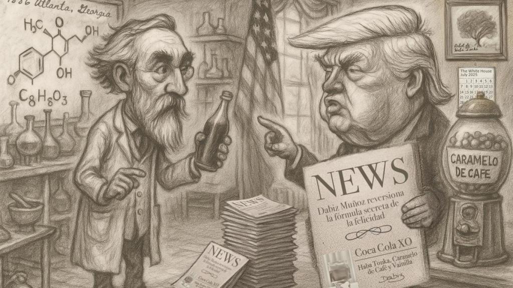 La ilustración que acompaña a la 'Coca Cola'.