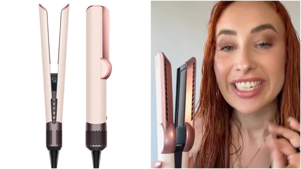 Vanessa Garcia con la Dyson Airstrait.