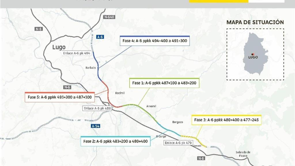 Mapa de las zonas afectadas.