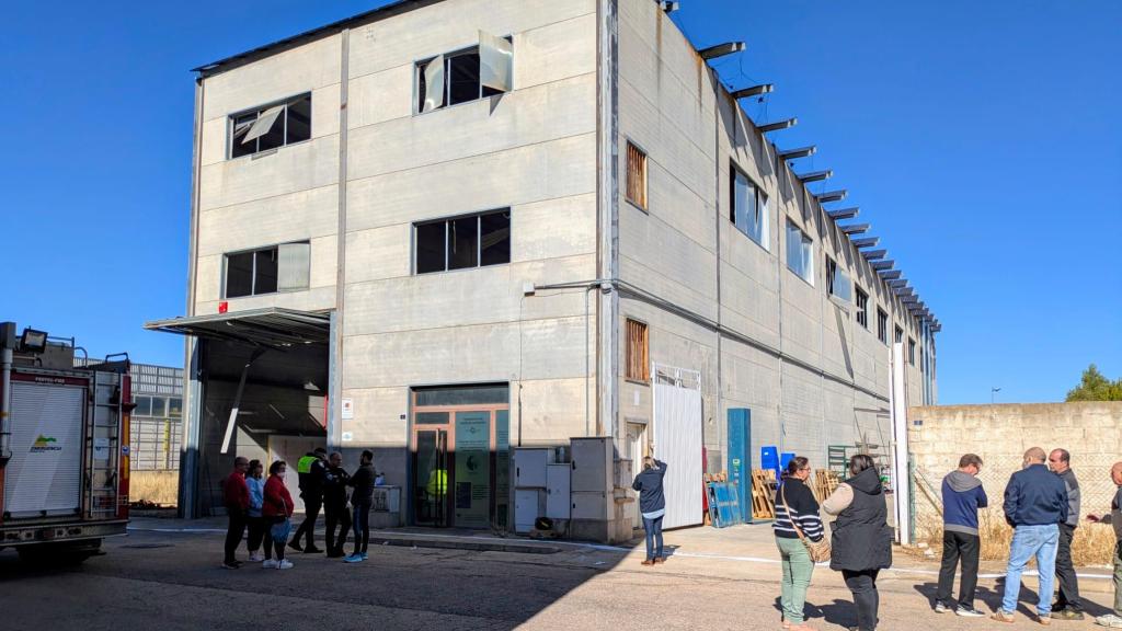 Nave donde se ha producido la explosión. Foto: Infosocuéllamos.