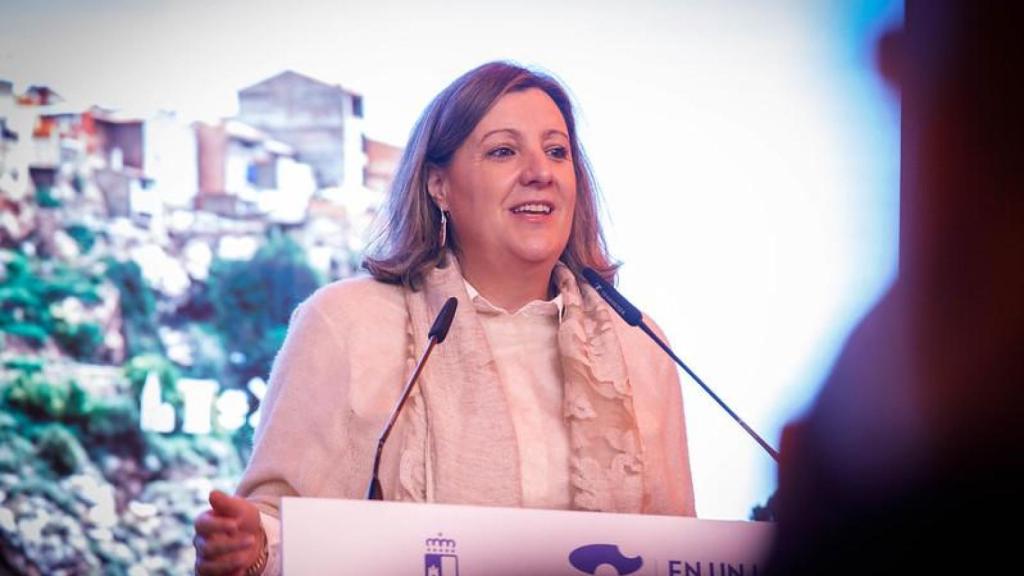 Un momento de la intervención de la consejera de Economía, Empresas y Empleo, Patricia Franco.