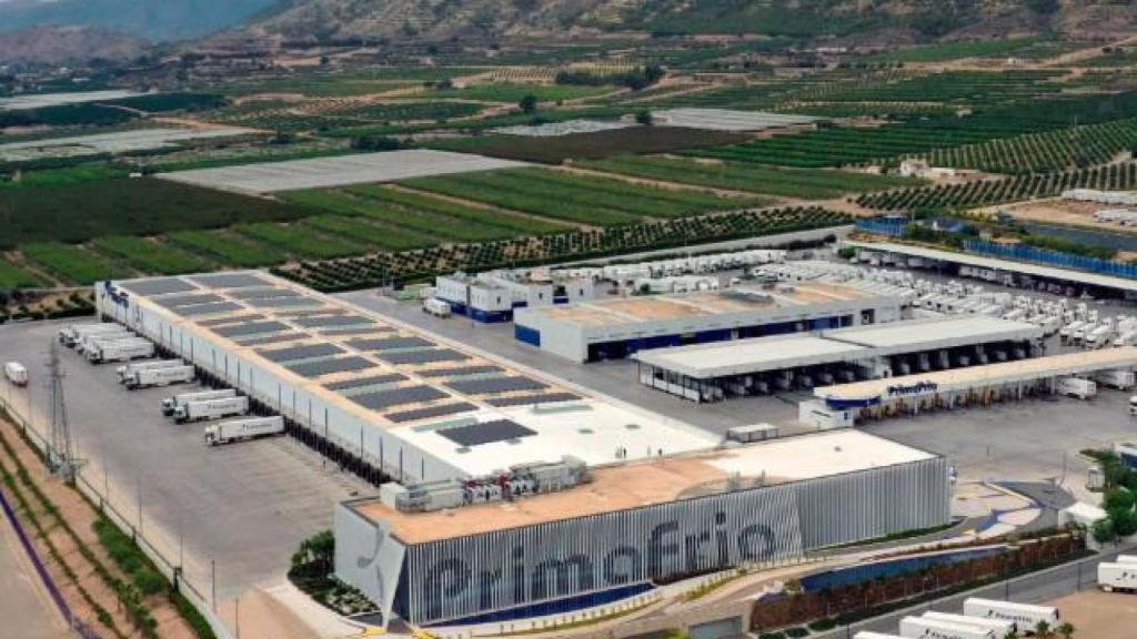 Una vista aérea de la sede que tiene el Grupo Primafrío en Alhama de Murcia y que alberga el restaurante donde trabajaba la difunta Ainhoa.