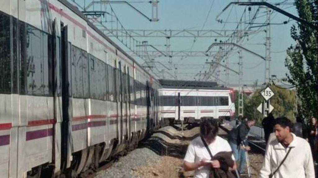 Imagen del descarrilamiento de un tren en San Fernando de Henares (Madrid) el 27 de octubre de 2025.