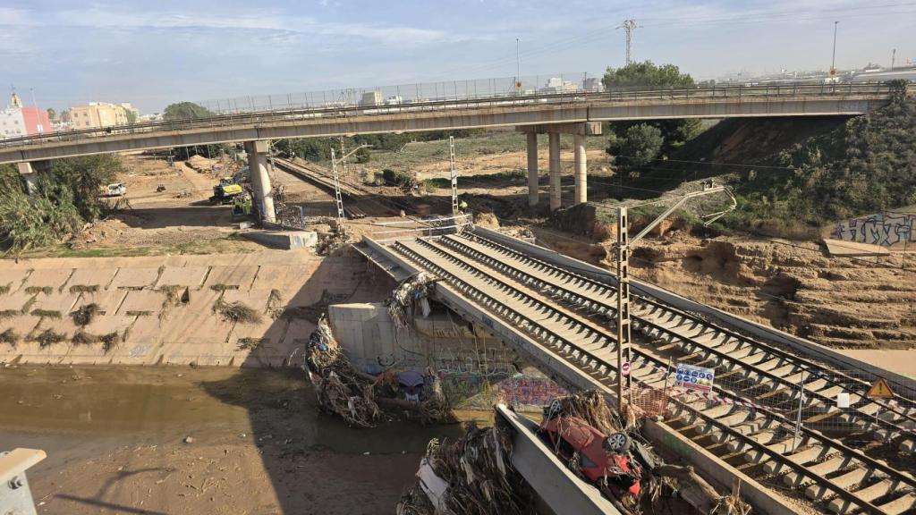 Una de las imágenes tomadas por Escario a su llegada a Catarroja.