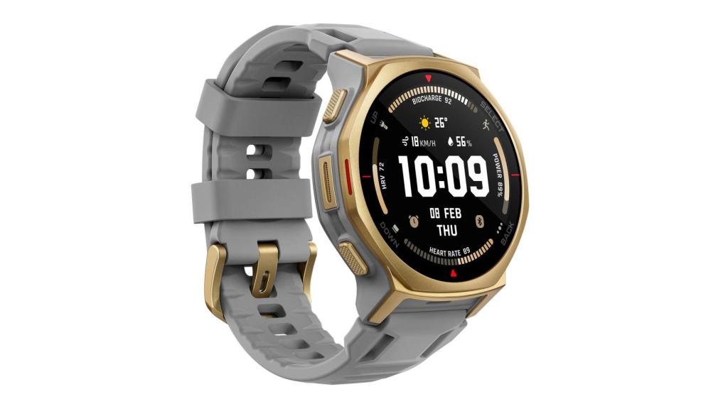 Amazfit T-Rex Pro 3 de 44 mm en ártico-dorado