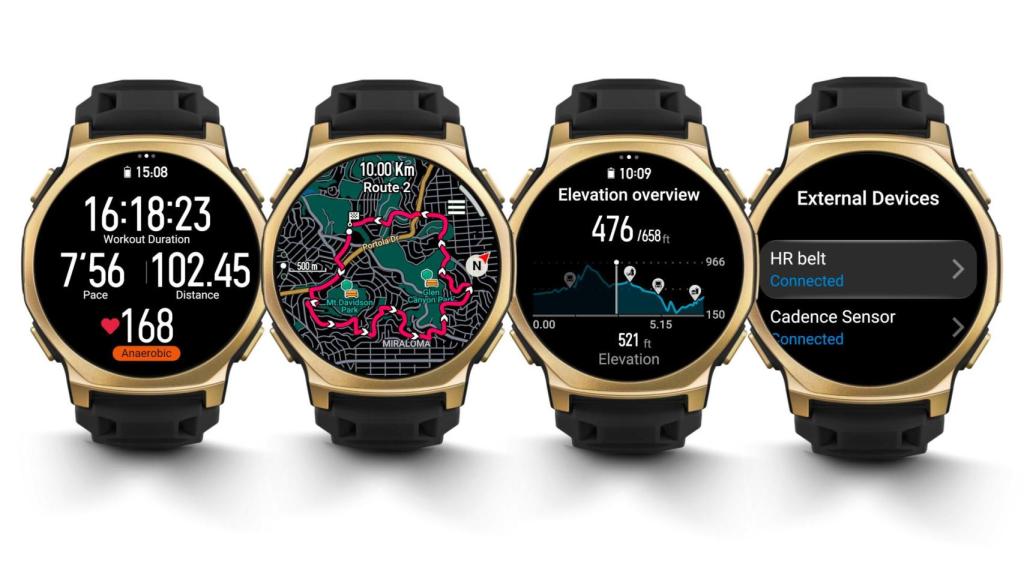 Varias pantallas en el Amazfit T-Rex 3 Pro